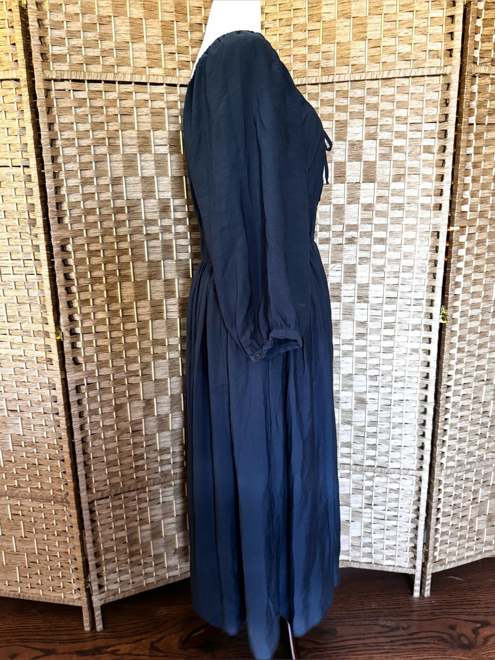 Madewell Lucie navy blue milkmaid maxi dress XL - Picture 7 of 13